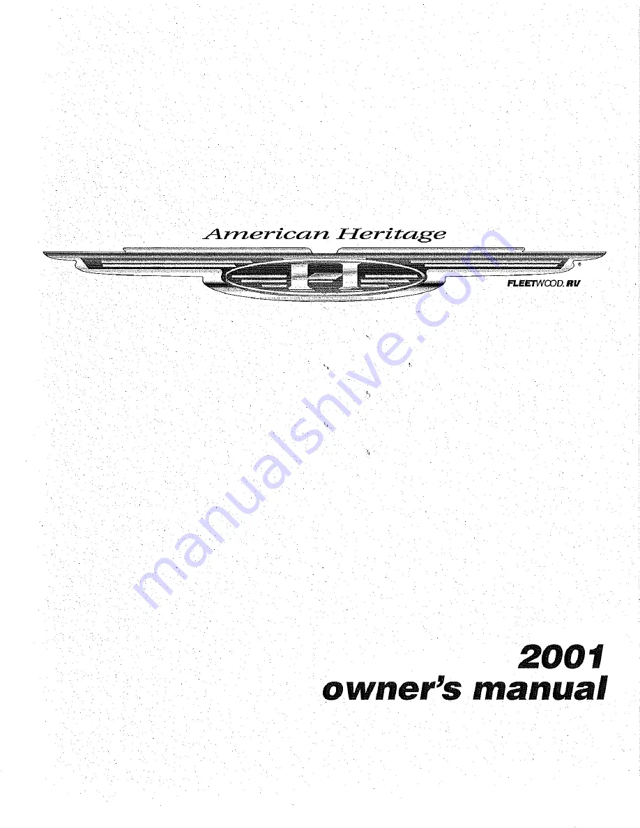 Fleetwood American Heritage 2001 Скачать руководство пользователя страница 1