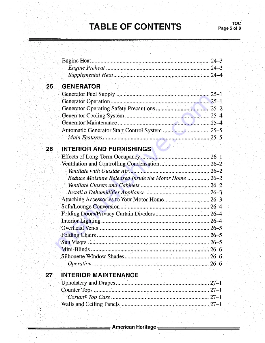 Fleetwood American Heritage 2001 Owner'S Manual Download Page 19