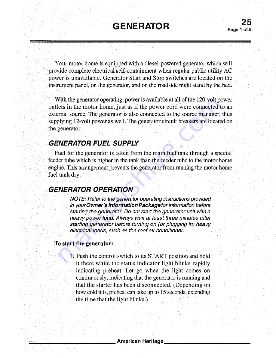 Fleetwood American Heritage 2001 Owner'S Manual Download Page 123