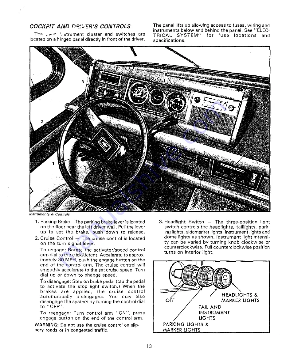 Fleetwood Bounder 1986 Owner'S Manual Download Page 19