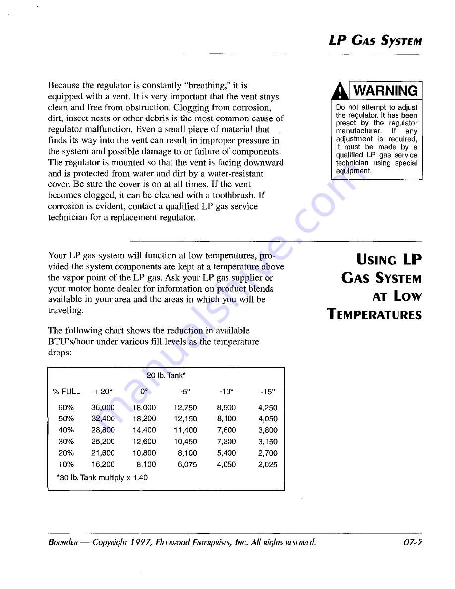 Fleetwood bounder 1998 Owner'S Manual Download Page 85