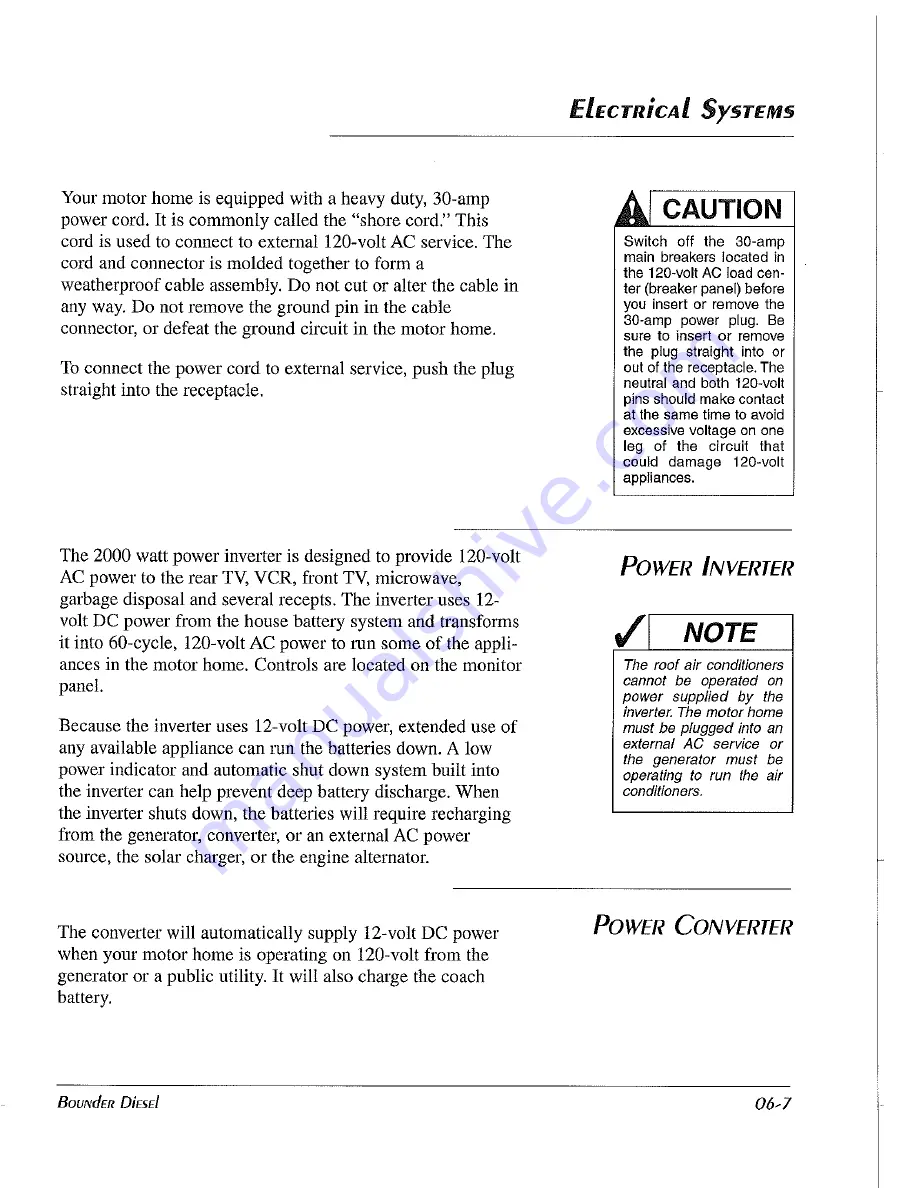 Fleetwood Bounder turbo diesel 2001 Instructions Manual Download Page 111