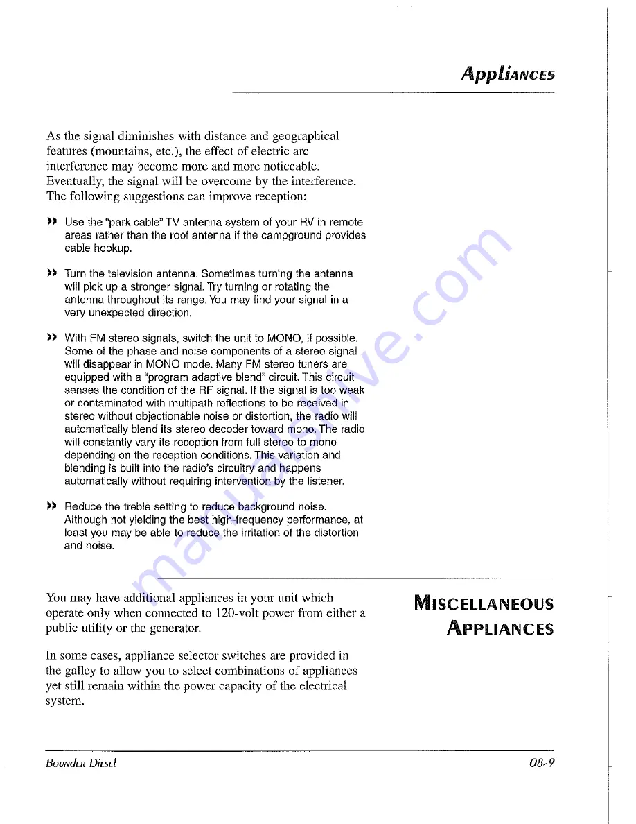 Fleetwood Bounder turbo diesel 2001 Instructions Manual Download Page 135