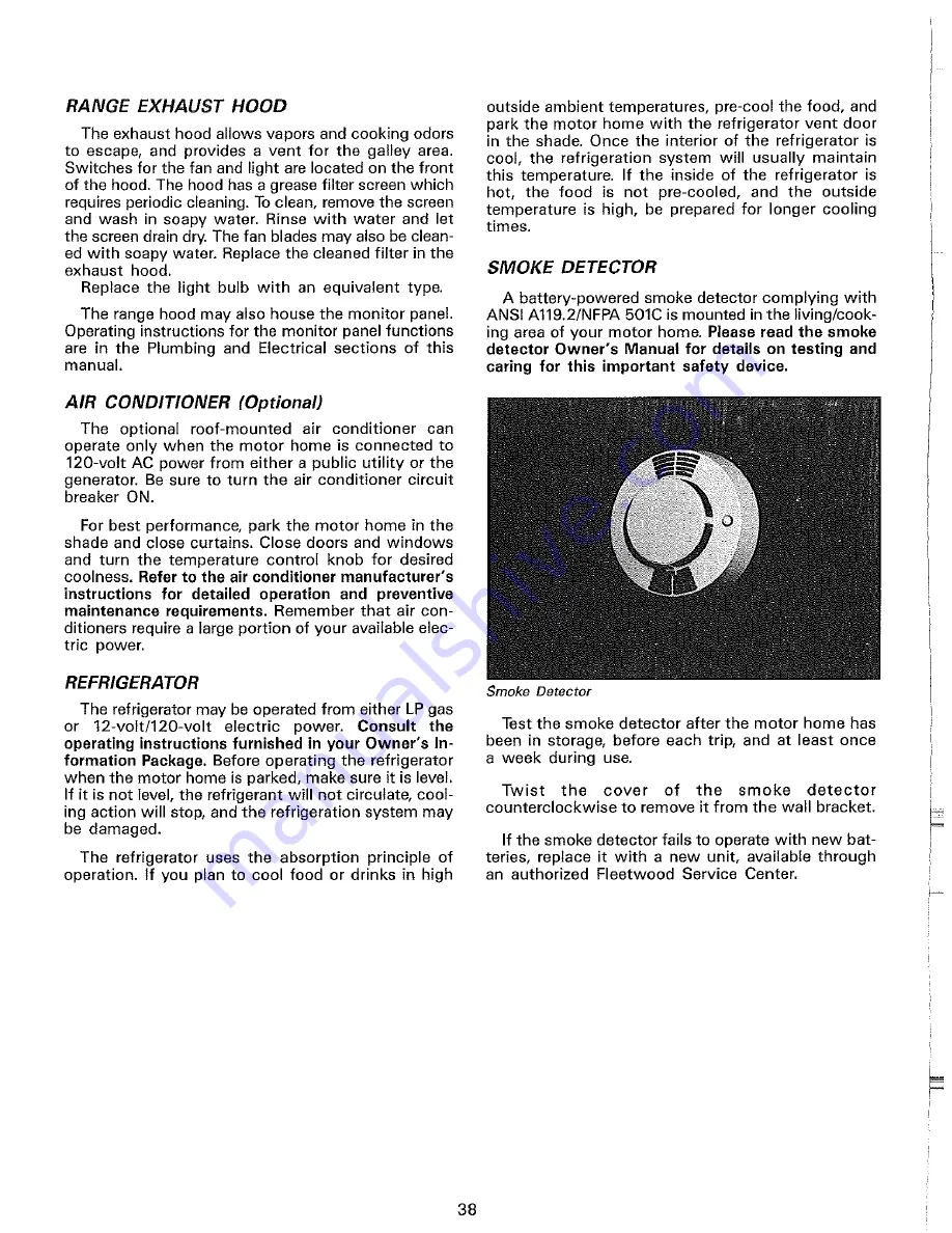 Fleetwood Jamboree 1990 User Manual Download Page 44