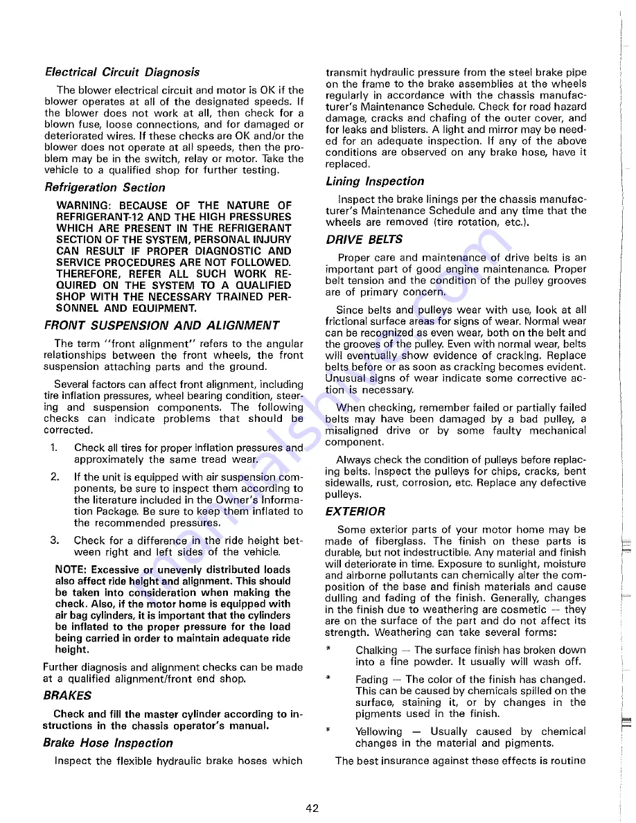 Fleetwood Jamboree 1990 User Manual Download Page 48