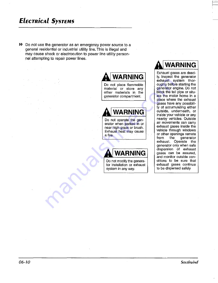 Fleetwood Southwind 1999 Owner'S Manual Download Page 90