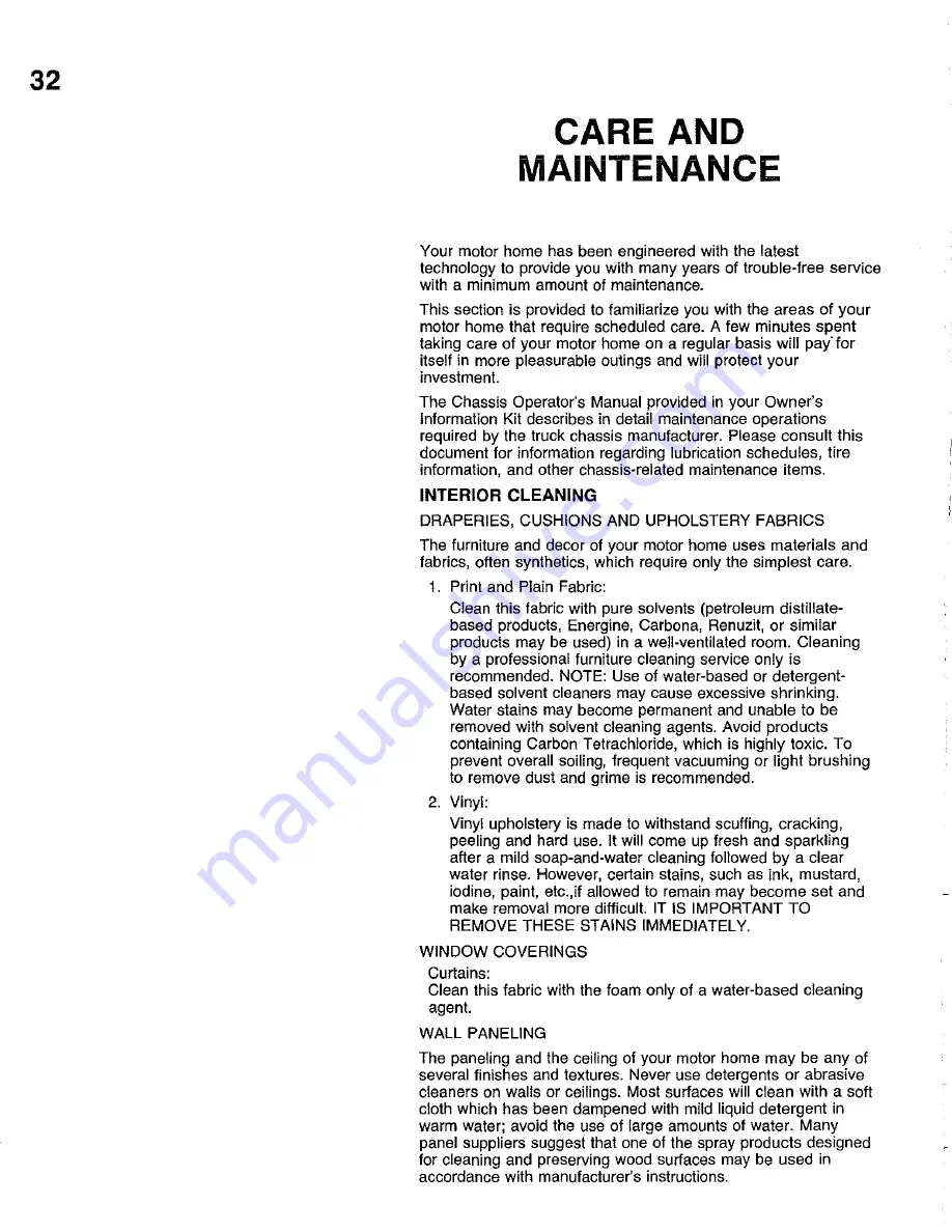 Fleetwood Southwind eagle 1 1984 User Manual Download Page 40