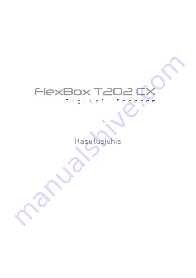 FlexBox T202 CX Operation Manual Download Page 65