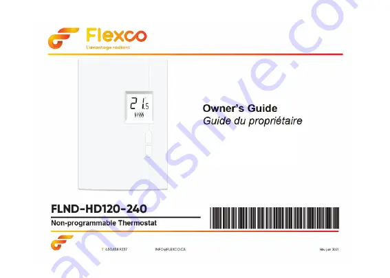 Flexco FLND-HD120-240 Owner'S Manual Download Page 1