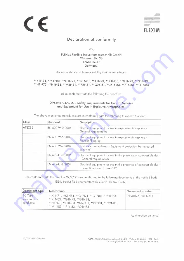 Flexim FLUXUS G704 User Manual Download Page 247