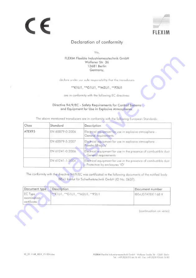 Flexim FLUXUS G704 User Manual Download Page 249