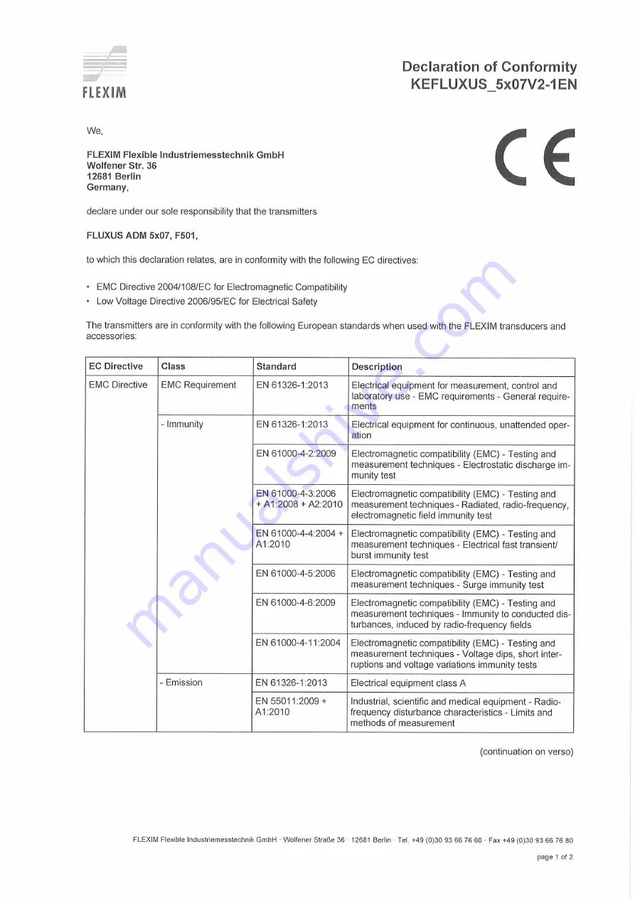 Flexim FLUXUS WD100 User Manual Download Page 105