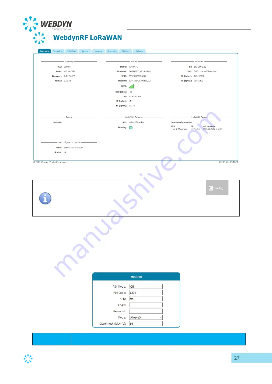 Flexitron Webdyn WebdynEasy LoRaWAN User Manual Download Page 27