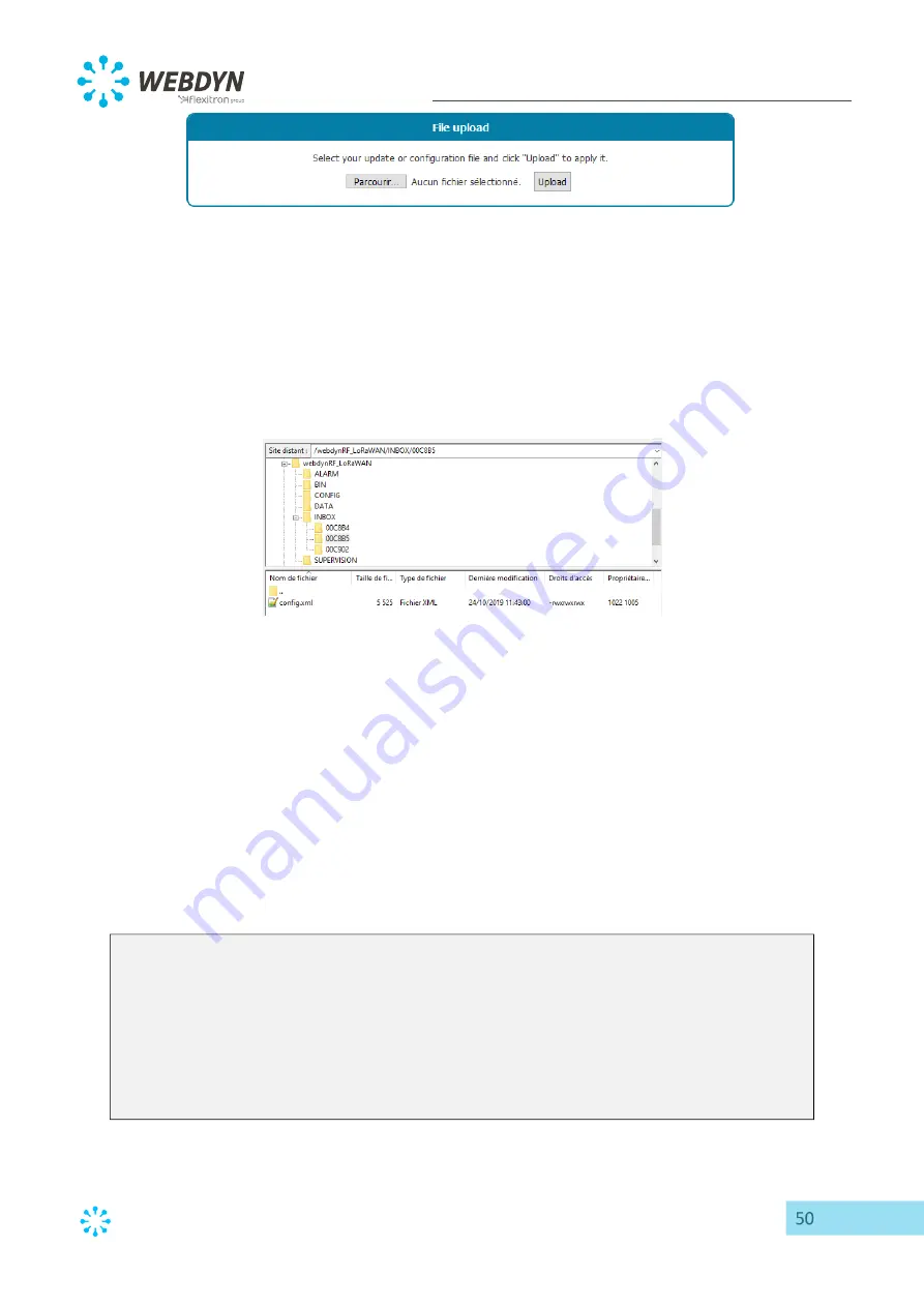 Flexitron Webdyn WebdynEasy LoRaWAN User Manual Download Page 50