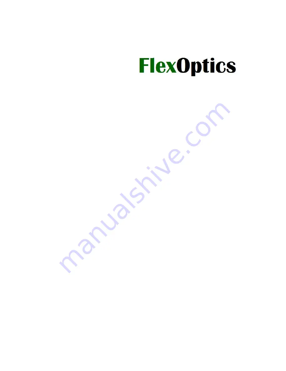 FlexOptic FBVAD1000 Series User Manual Download Page 1