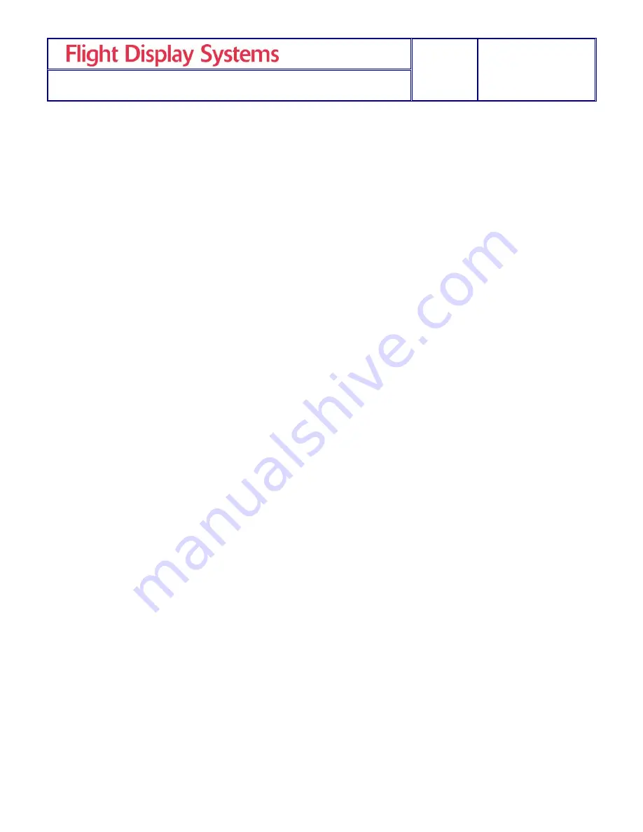 Flight Display Systems FD141CV Installation And Operation Manual Download Page 3