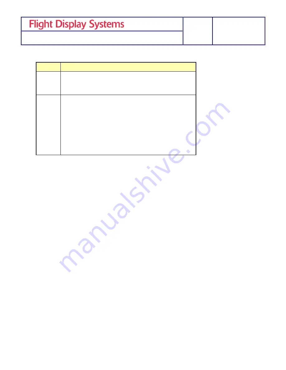 Flight Display Systems FD141CV Installation And Operation Manual Download Page 12