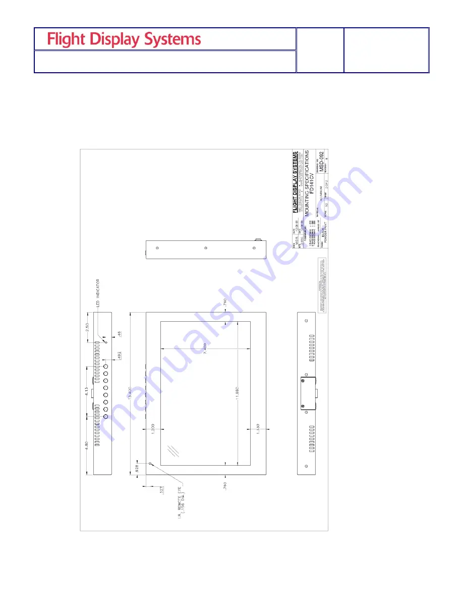 Flight Display Systems FD141CV Скачать руководство пользователя страница 15