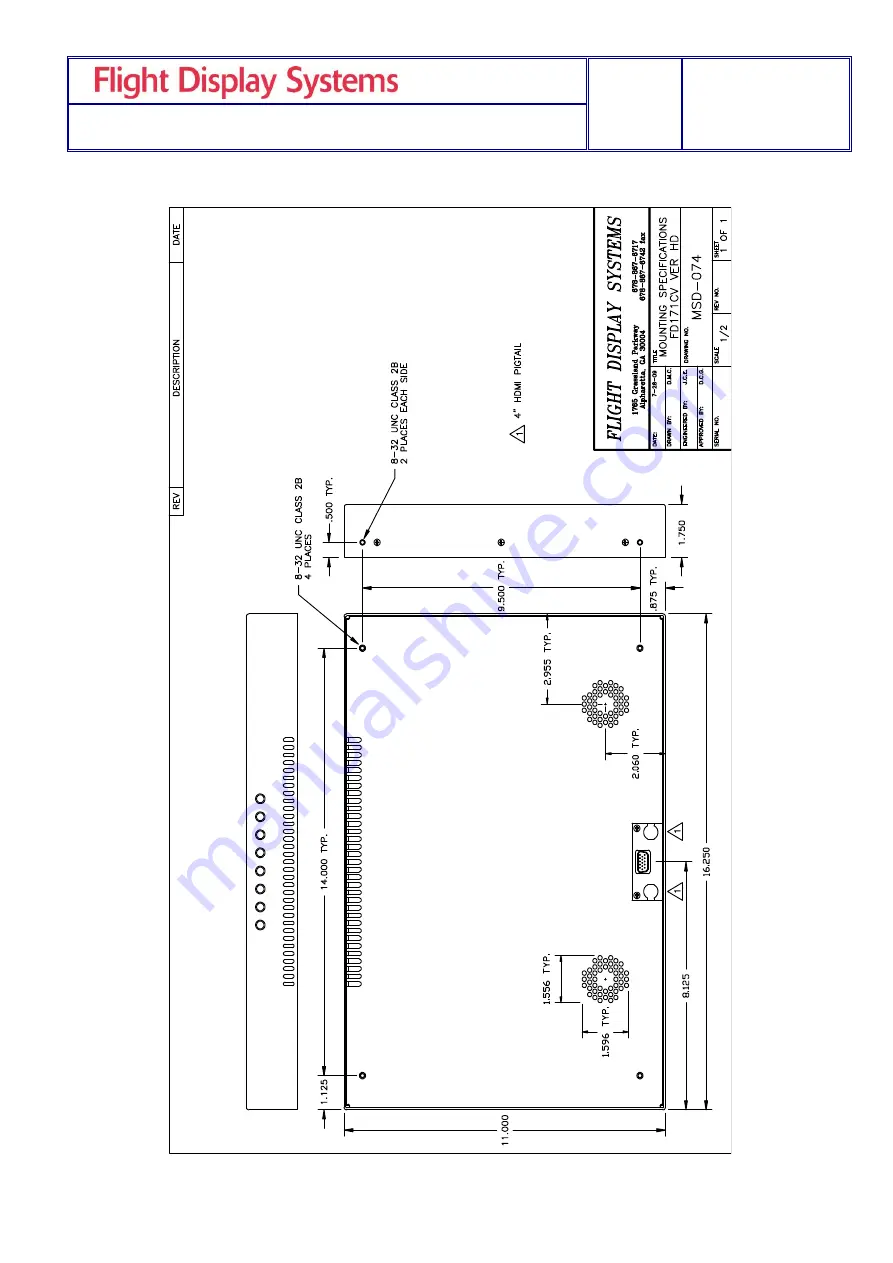 Flight Display Systems FD171CV VER HD Скачать руководство пользователя страница 19