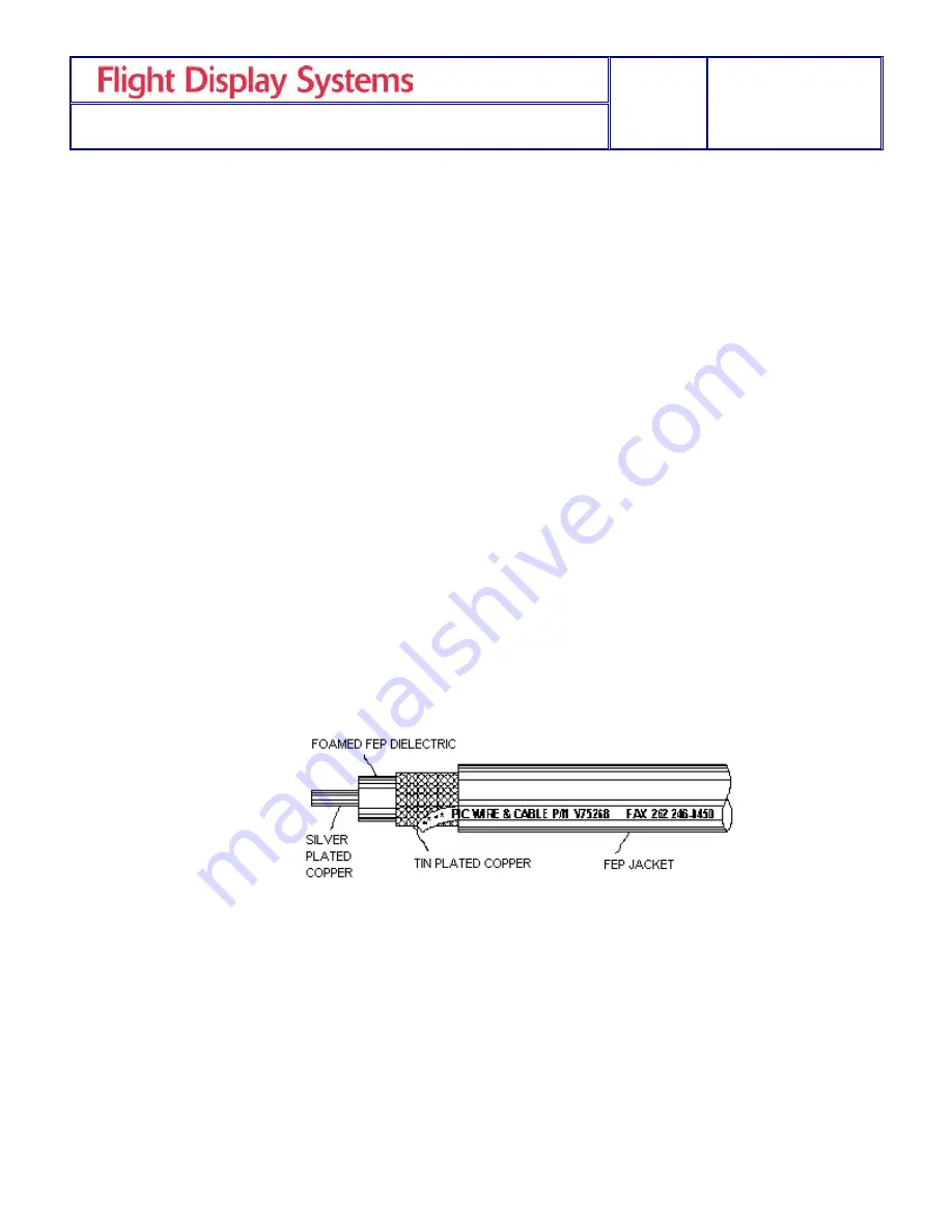 Flight Display Systems FD70CV-M Installation And Operation Manual Download Page 6