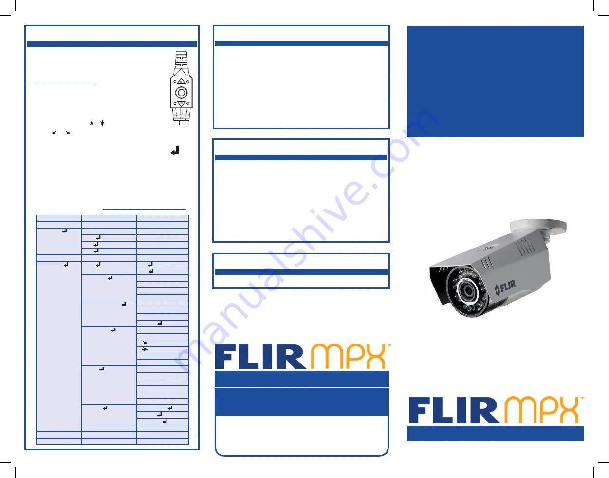 FLIR MPX C233BD Скачать руководство пользователя страница 1