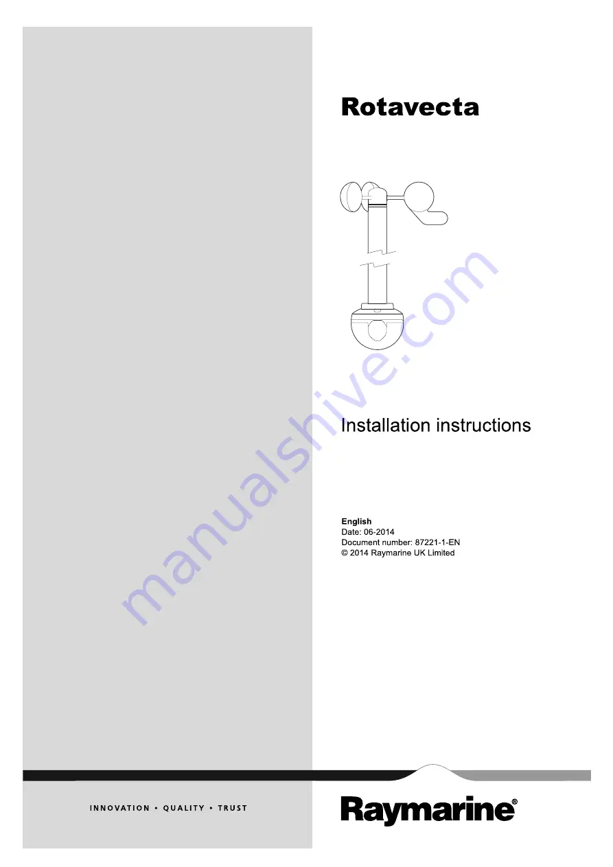 FLIR Raymarine Rotavecta Z195 Installation Instructions Manual Download Page 1