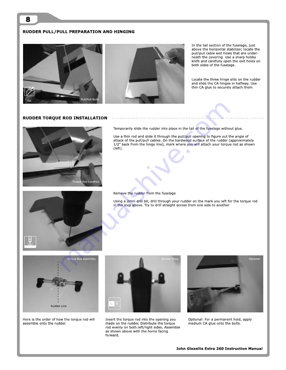 Fliton John Glezellis Extra 260 ARF Manual Download Page 8