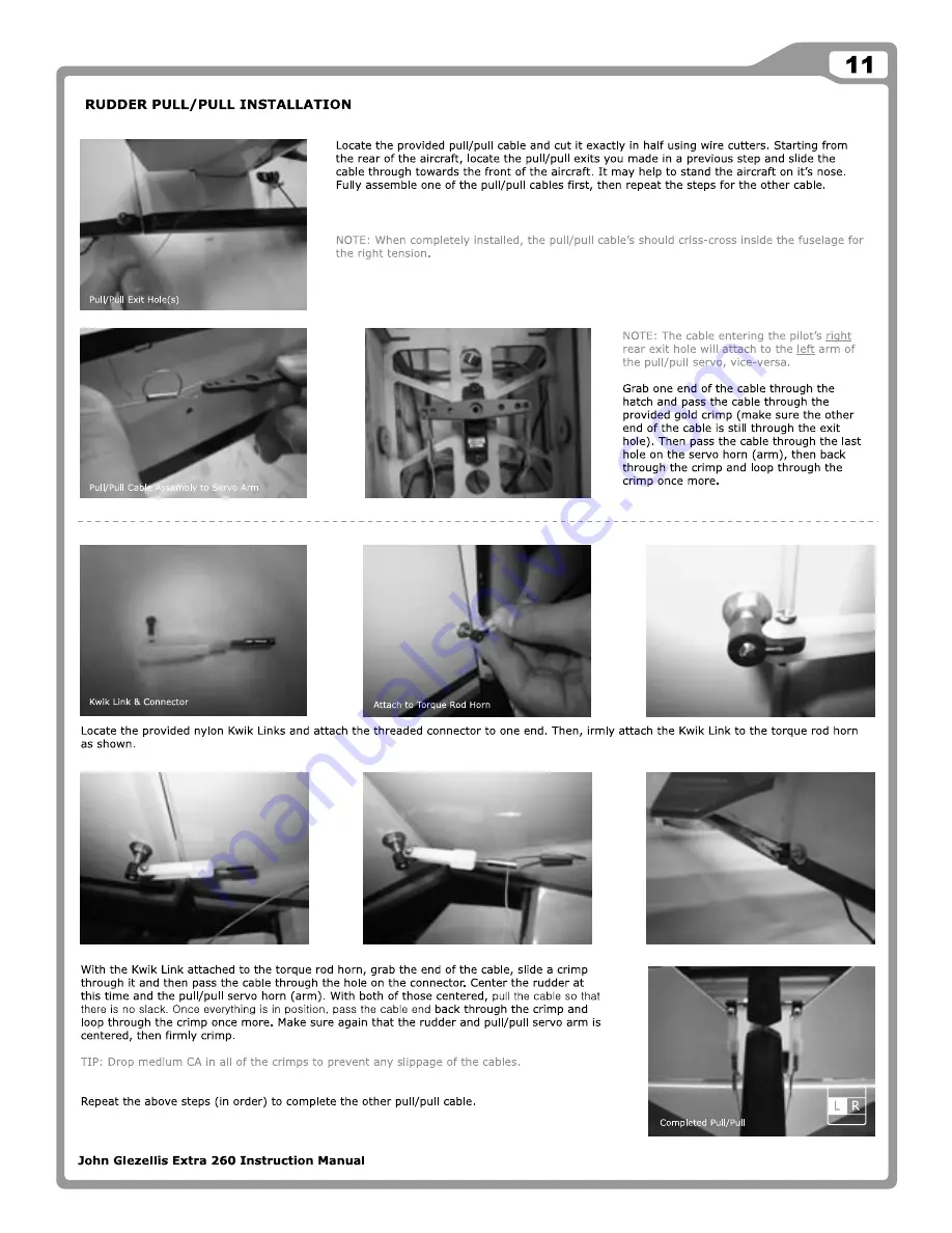 Fliton John Glezellis Extra 260 ARF Manual Download Page 11