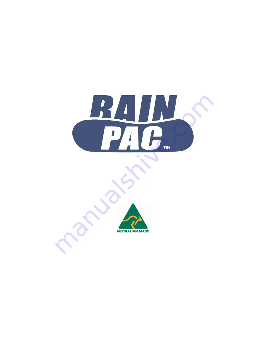 FloatPac RainPac Installation Manual Download Page 1