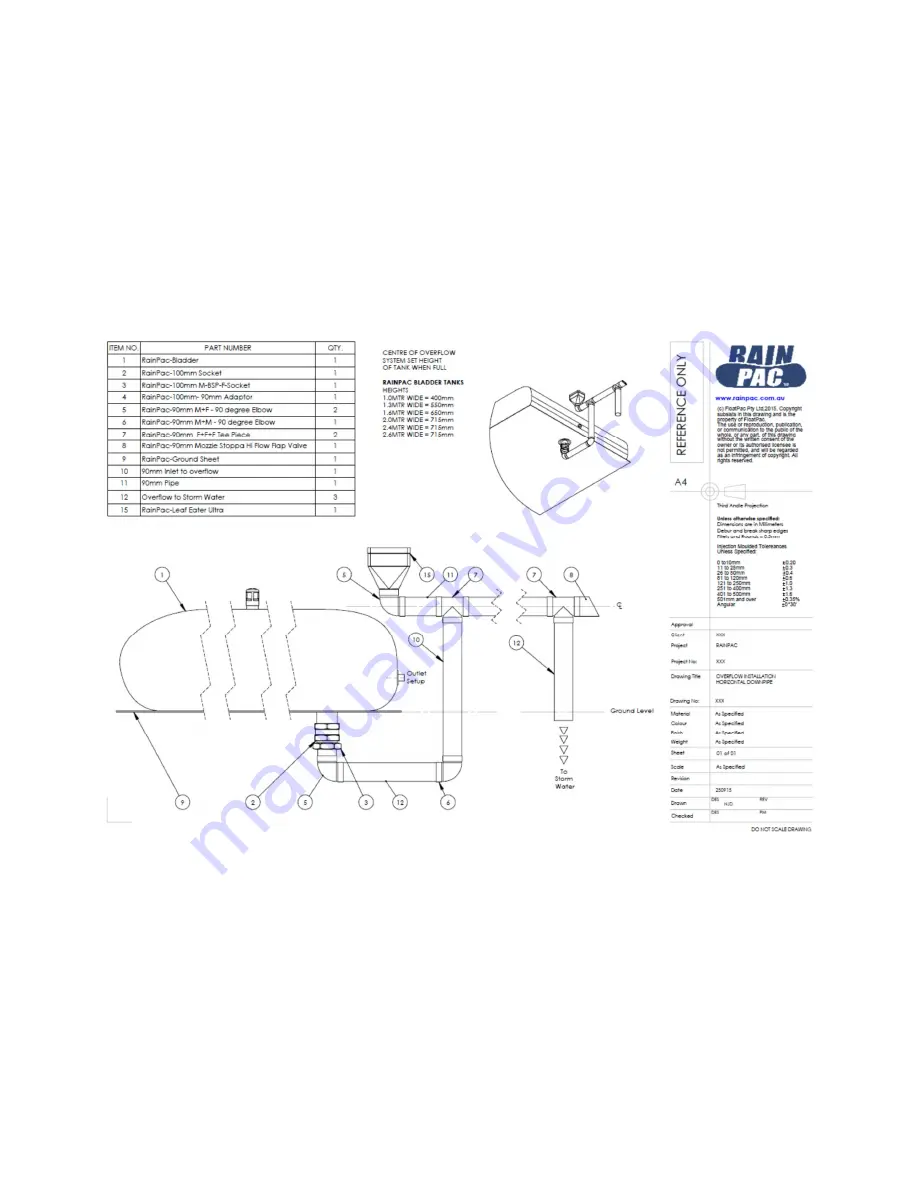 FloatPac RainPac Installation Manual Download Page 12