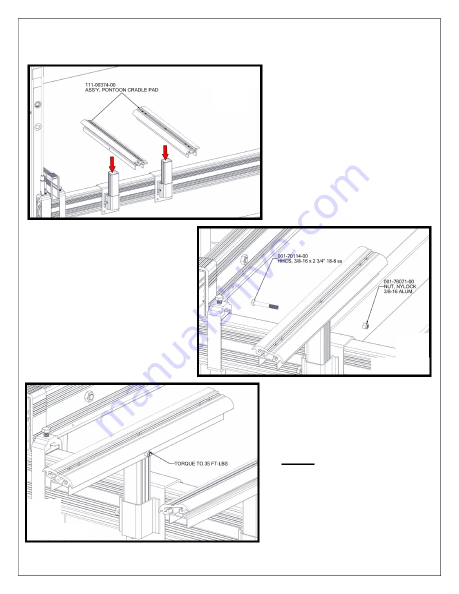 Floe PONTOON CRADLE PADS Assembly Instructions Manual Download Page 8