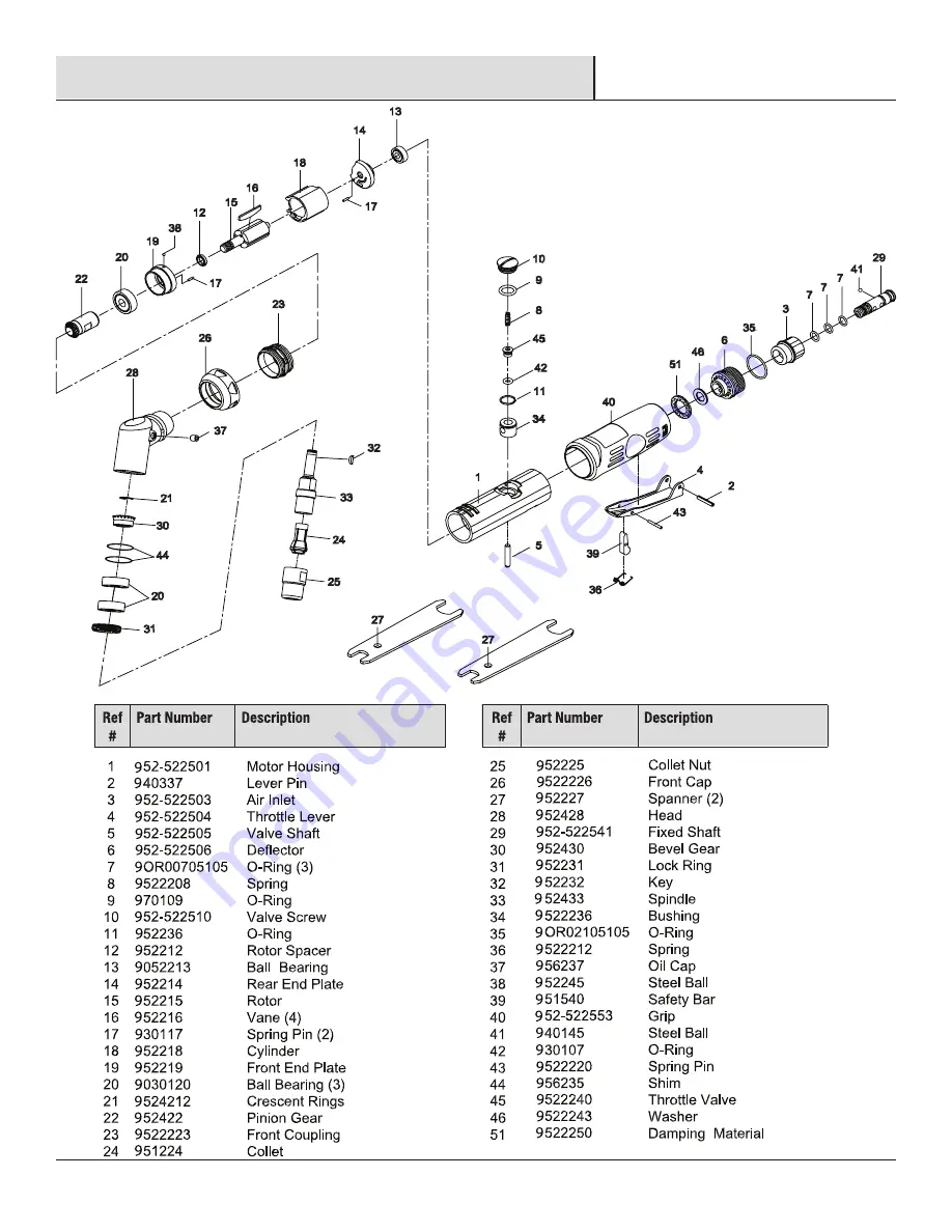 Florida Pneumatic Universal Tool UT8737 General Safety Information & Replacement Parts Download Page 7