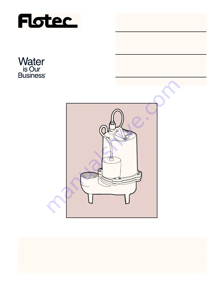 Flotec 4202A Series Owner'S Manual Download Page 1