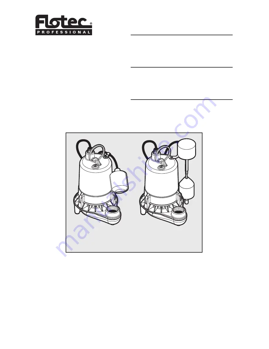 Flotec E50TLT Owner'S Manual Download Page 1