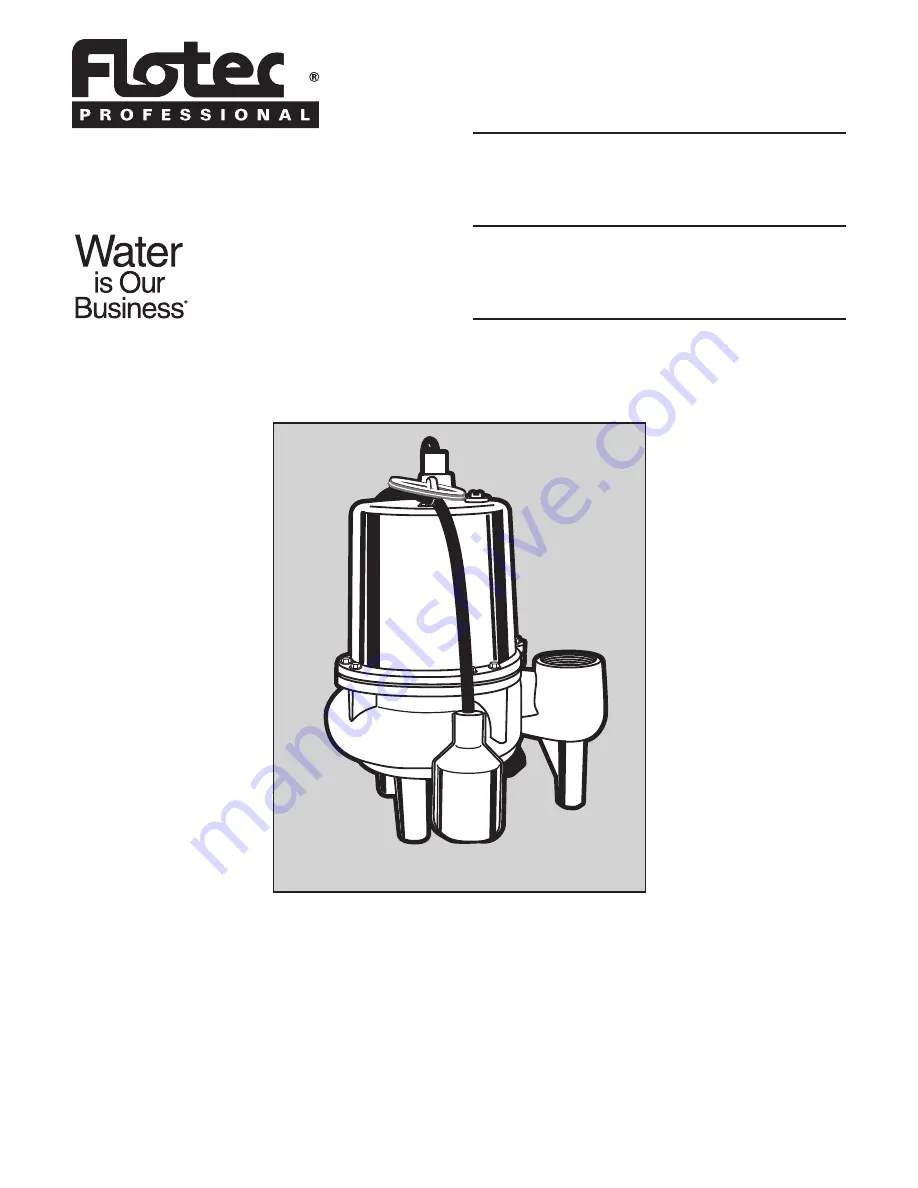 Flotec E75STVT Owner'S Manual Download Page 1