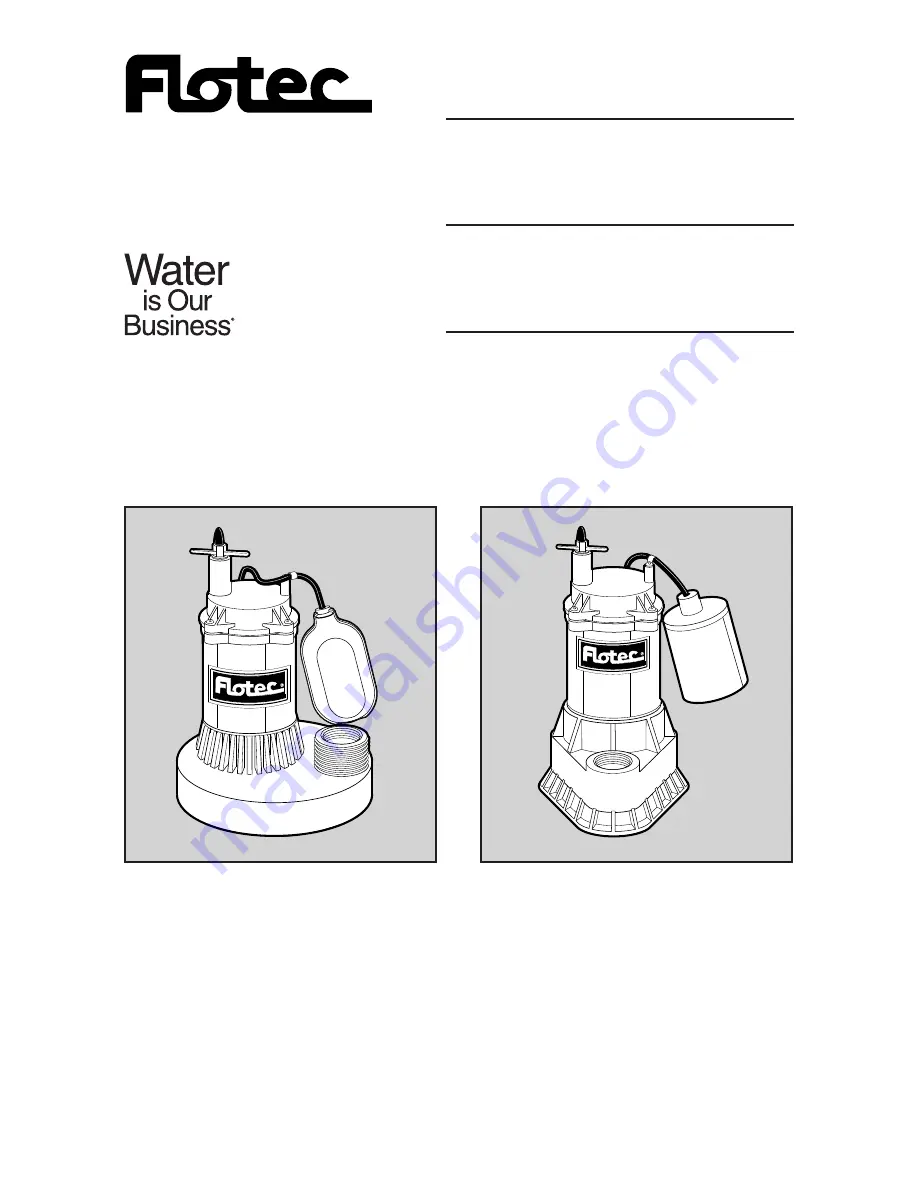 Flotec FP0S2450A-08 Owner'S Manual Download Page 1