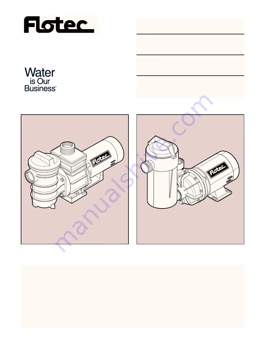 Flotec FP6022 Series Скачать руководство пользователя страница 1