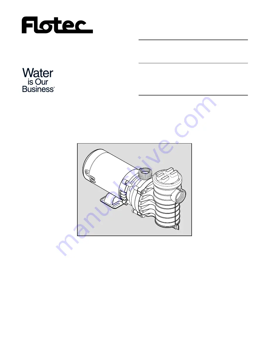 Flotec FP6121-01 Owner'S Manual Download Page 1