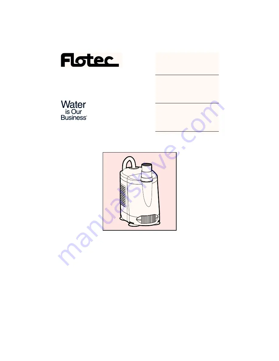 Flotec FPWG-145SP Owner'S Manual Download Page 1