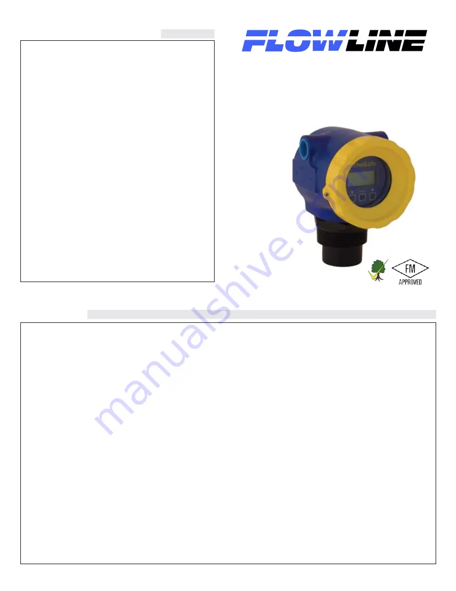 FlowLine EchoSafe XP88 Owner'S Manual Download Page 1