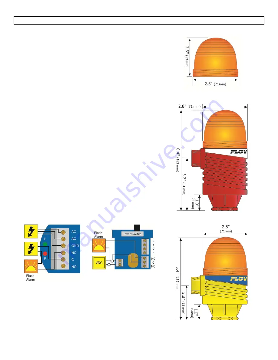 FlowLine Strobe Alert LC09-1001 Series Manual Download Page 2