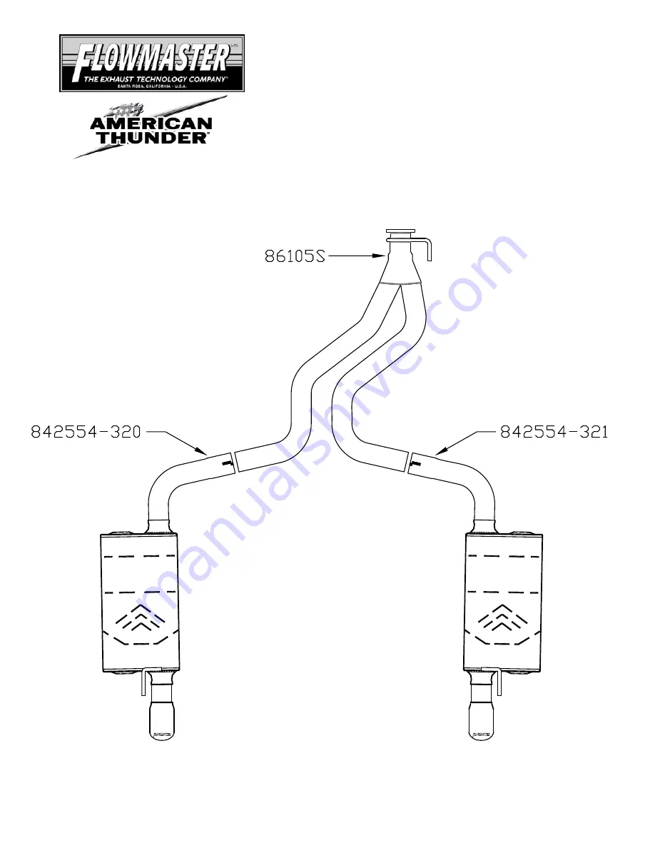 Flowmaster AMERICAN THUNDER 817662 Installation Instructions Manual Download Page 3