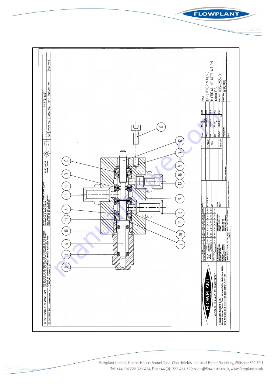 Flowplant 003301 Operation & Maintenance Manual Download Page 59