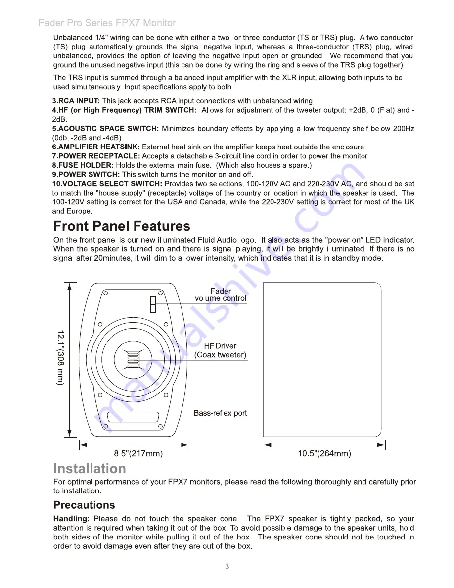 Fluid FADER PRO FPX7 SERIES User Manual Download Page 6