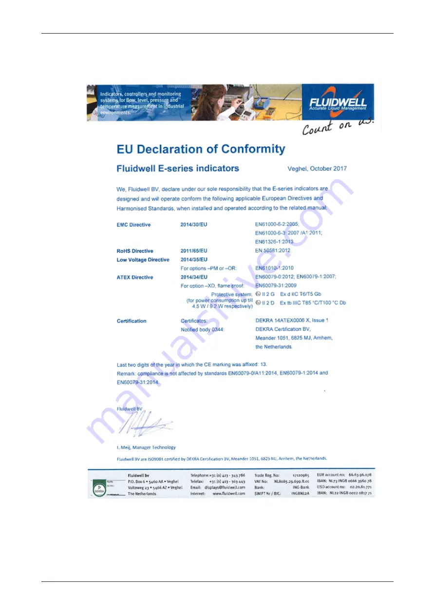 Fluidwell E126-P-EL Manual Download Page 71