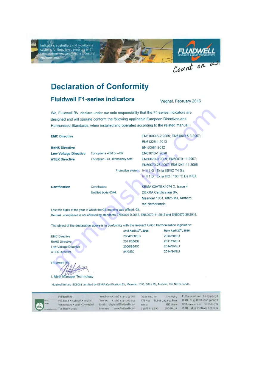 Fluidwell F115-P Manual Download Page 48