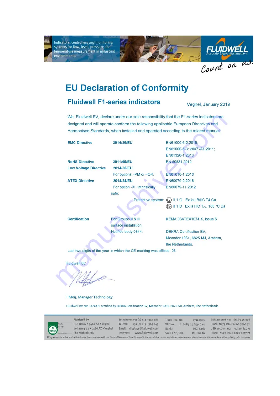 Fluidwell F126-P-EG-TP Manual Download Page 47