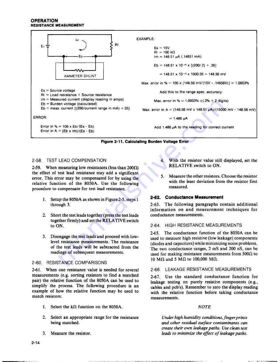 Fluke 8050A Instruction Manual Download Page 27