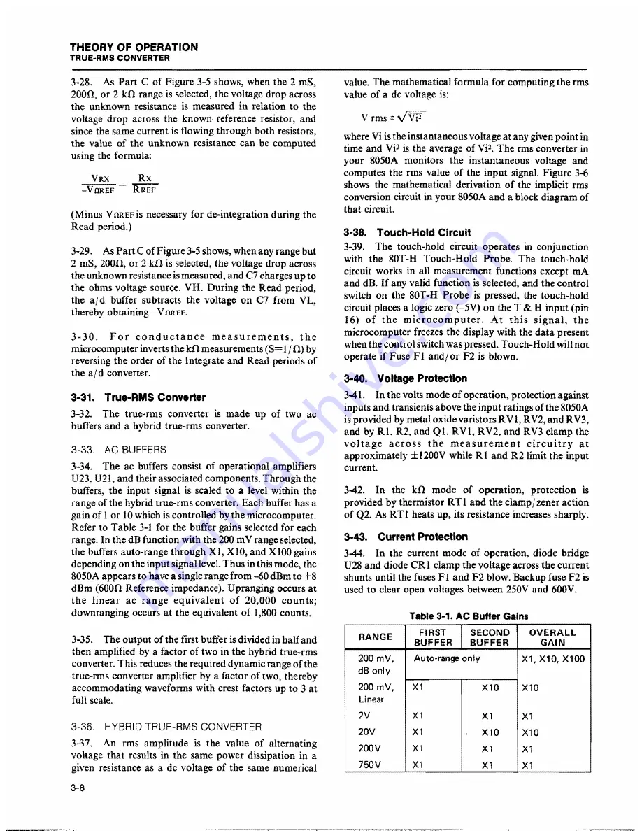 Fluke 8050A Instruction Manual Download Page 41