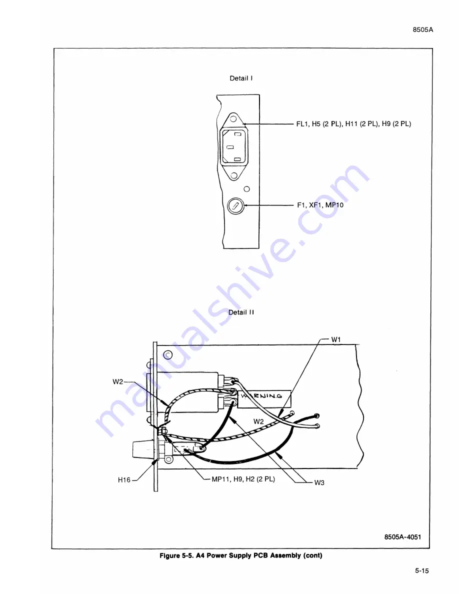 Fluke 8505A Instruction Manual Download Page 139